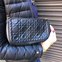 Load image into Gallery viewer, Pre-Owned Dior Zip Clutch with Gold Wrist Chain