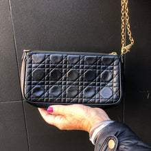 Load image into Gallery viewer, Pre-Owned Dior Zip Clutch with Gold Wrist Chain