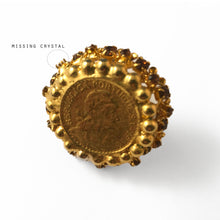 Load image into Gallery viewer, Signed David Mandel for "The Show Must Go On" Gold Coin Ring