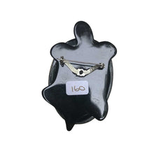 Load image into Gallery viewer, Lea Stein 'Tortue' Tortoise Brooch Pin - Red Swirl & Black