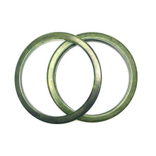 Load image into Gallery viewer, Vintage Flat Edge Bakelite Spacer Bangles c.1950's - Emerald Green Swirl