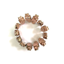 Load image into Gallery viewer, Harlequin Market Crystal Cuff - Opaque White & Pink