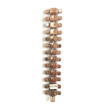 Load image into Gallery viewer, Harlequin Market Crystal Cuff - Opaque White & Pink