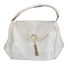 Load image into Gallery viewer, Vintage Versace Limited Edition White Quilted Shoulder Bag
