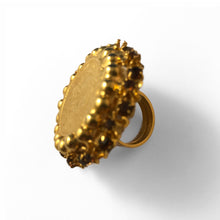Load image into Gallery viewer, Signed David Mandel for "The Show Must Go On" Gold Coin Ring