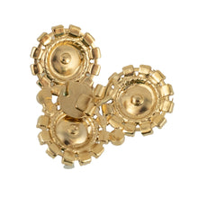 Load image into Gallery viewer, White Ball & Silver Crystal Mini Cluster Earrings (Pierced)