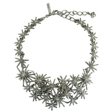 Load image into Gallery viewer, Signed Oscar de la Renta Silver Crystal Fireworks Statement Necklace