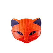 Load image into Gallery viewer, Lea Stein Attila Cat Face Brooch Pin - Orange