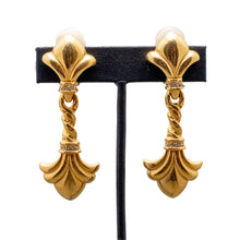 Load image into Gallery viewer, Vintage Intertwined Tassel Earrings With Crystal Detailing (Clip-On)