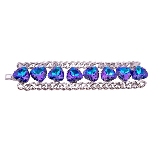 Harlequin Market Crystal Bracelet -Blue & Purple