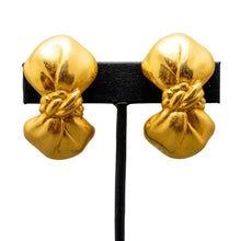 Load image into Gallery viewer, Vintage Textured Bow Earrings (Clip-On)