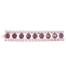 Load image into Gallery viewer, Harlequin Market Crystal Bracelet - Amethyst & White
