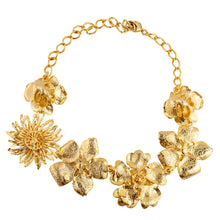 Load image into Gallery viewer, Signed Carolina Herrera White Enamel Flower Statement Necklace