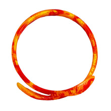 Load image into Gallery viewer, Signed Lea Stein Snake Bangle - Orange &amp; Red
