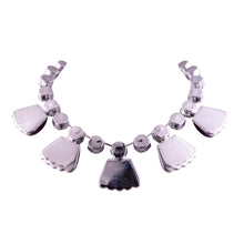 Load image into Gallery viewer, Harlequin Market Large Austrian Crystal Accent Necklace -Light Smokey Quartz & Ruby Red
