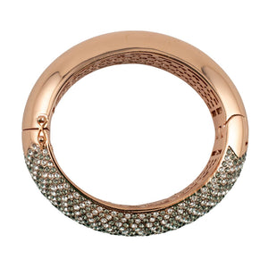 Rose Gold & Two-Toned Crystal Statement Bangle