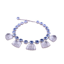 Load image into Gallery viewer, Harlequin Market Large Austrian Crystal Accent Necklace -Light Sapphire