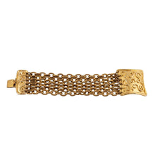 Load image into Gallery viewer, Vintage Signed Edouard Rambaud Gold Multi Chain Detailed Bracelet c.1980s