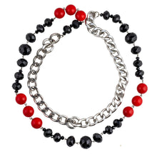 Load image into Gallery viewer, Vintage c.1970s Plastic & Glass Bead Chunky Necklace
