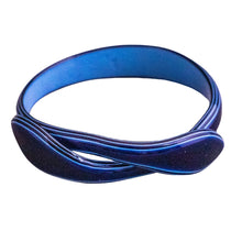 Load image into Gallery viewer, Signed Lea Stein Snake Bangle - Navy Blue