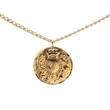 Load image into Gallery viewer, Signed Kenneth Jay Lane Gold Plated Medallion Pendant Necklace