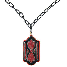 Load image into Gallery viewer, Vintage French Celluloid Red & Black Necklace