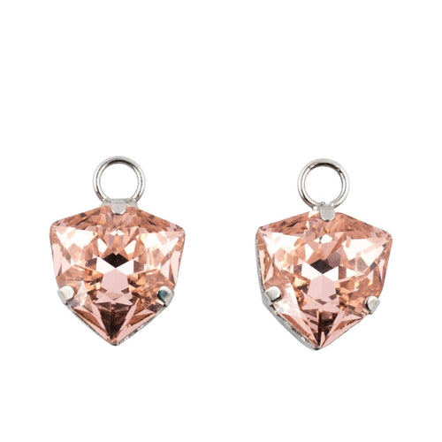 HQM Austrian Crystal Interchangeable Earrings - Champagne Pink