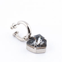 Load image into Gallery viewer, HQM Austrian Crystal Interchangeable Earrings - Grey (Pierced)