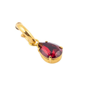 HQM Austrian Crystal Interchangeable Earrings - Deep Red (Pierced)