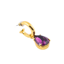 Load image into Gallery viewer, HQM Austrian Crystal Interchangeable Earrings - Deep Amethyst (Pierced)