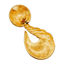 Load image into Gallery viewer, Vintage Circular &amp; Hook Shaped Drop Statement Earrings (Clip-On)