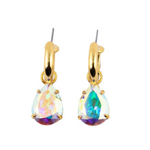 Load image into Gallery viewer, HQM Austrian Crystal Interchangeable Earrings - Clear Shimmer (Pierced)