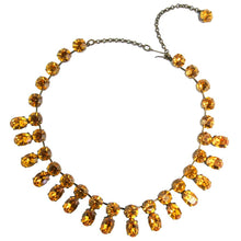 Load image into Gallery viewer, Harlequin Market Double Crystal Accent Necklace - Topaz
