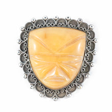Load image into Gallery viewer, Vintage Sterling Silver Interesting Tribal Mask Brooch c. 1940