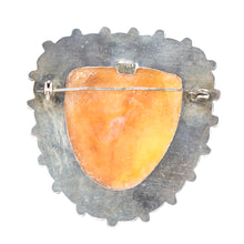 Load image into Gallery viewer, Vintage Sterling Silver Interesting Tribal Mask Brooch c. 1940