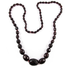 Load image into Gallery viewer, Vintage Faceted Bakelite Beaded Necklace - Cherry c. 1950's
