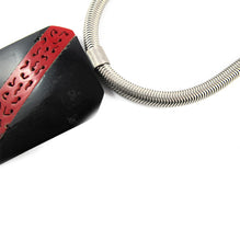 Load image into Gallery viewer, French 1940's Deco Galalith Vintage Necklace - Red