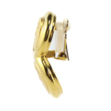 Load image into Gallery viewer, Vintage Double Stud Beaten Matte Gold Angels In- Love c. 1990s Earrings (Clip-On)