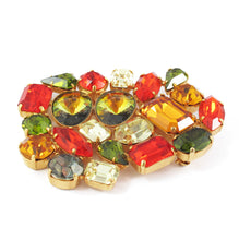 Load image into Gallery viewer, Harlequin Market Crystal Cluster Brooch