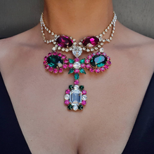 Load image into Gallery viewer, Harlequin Market Crystal Statement Necklace