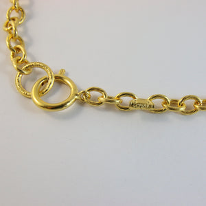 Chanel Vintage Gold Tone Necklace With 'CC Logo' Charms