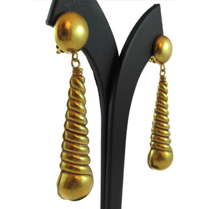 Joseff of Hollywood swirl earrings c. 1950
