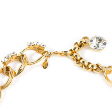 Load image into Gallery viewer, David Mandel for The Show Must Go On Gold Tone - Clear Crystal Chunky Chain Necklace