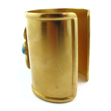 Load image into Gallery viewer, Augustine by Theory GRIPOIX Pate-de-verre Gilded Gold Cuff - Harlequin Market
