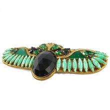 Load image into Gallery viewer, Signed 'Hanna Bernhard' Egyptian Revival Scarab Brooch