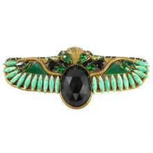 Load image into Gallery viewer, Signed 'Hanna Bernhard' Egyptian Revival Scarab Brooch