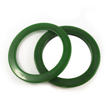 Load image into Gallery viewer, Vintage Flat Edge Bakelite Spacer Bangles c.1950's - Emerald Green