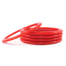 Load image into Gallery viewer, Rounded Edge Bakelite Spacer Bangles c.1950's - Marbled Orange
