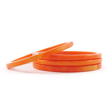 Load image into Gallery viewer, Sliced Bakelite Spacer Bangles c.1950&#39;s - Marbled Apricot