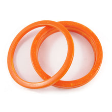 Load image into Gallery viewer, Sliced Bakelite Spacer Bangles c.1950's - Marbled Apricot